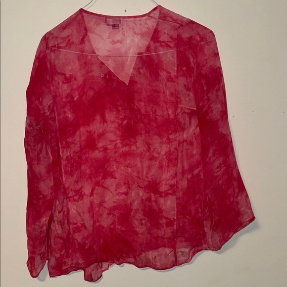 A Pea in the Pod Vibrant Red pink Blouse - Picture 4 of 4